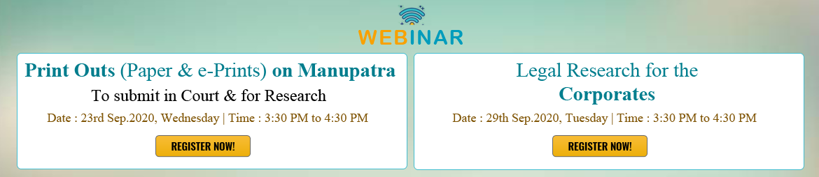 Manupatra Upcoming Webinar Series