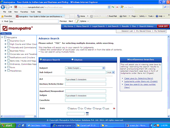 Judgments under Bare Act 